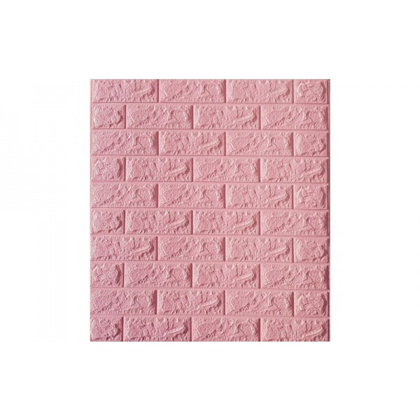 Set 10x Tapet autoadeziv 3D, 77*70 cm caramizi roz AH-014