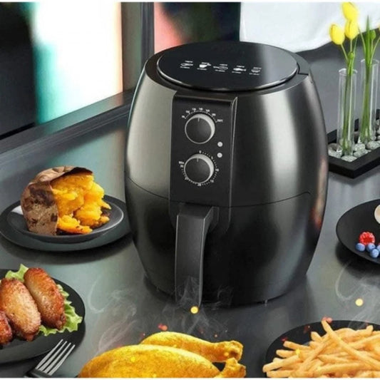 Friteuza fara ulei, Air Fryer, 1350W, 5L + Set 50 hartii de copt pentru friteuza 16 cm