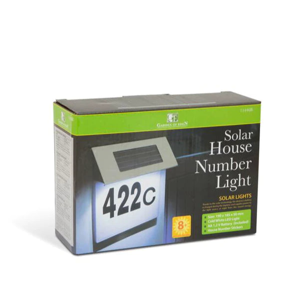 Numar de casa LED, incarcare solara