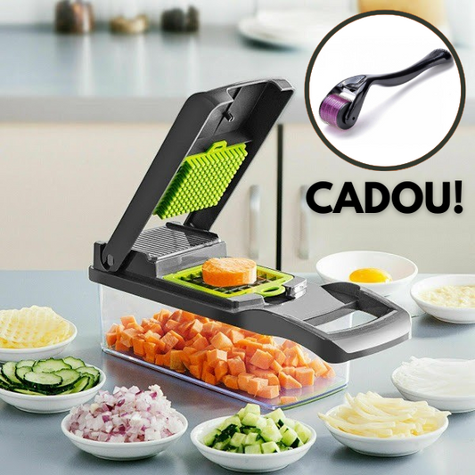 Razatoare Veggie Slicer 14 Piese + Derma roller 0.5 mm 540 microace din metal CADOU