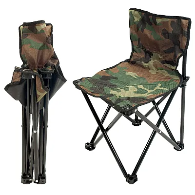 Set Masa cu 2 Scaune Pentru Camping Pliabile Model Army Geanta Inclusa