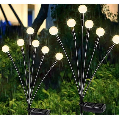 Lampa solara LED Alb Cald, 6 bulbi, decoratiune gradina