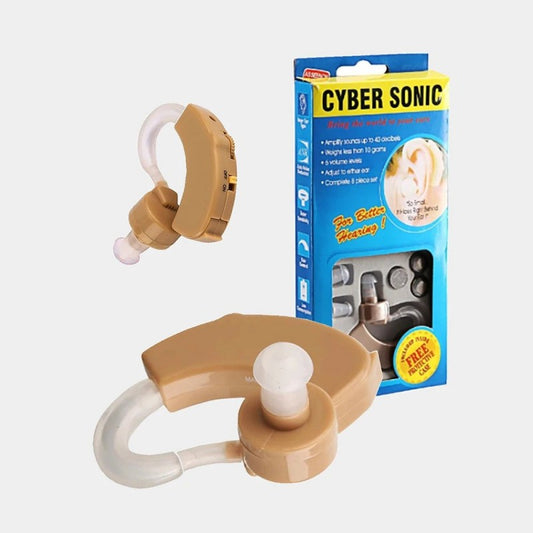 Aparat Auditiv Cyber Sonic Pentru Hipoacuzie Severa, Audiere Pana La 40dB, 6 Trepte De Volum, Crem