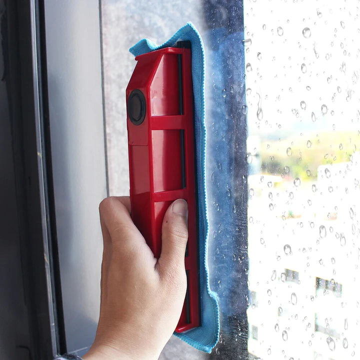 Stergator magnetic dublu pentru curatarea geamurilor