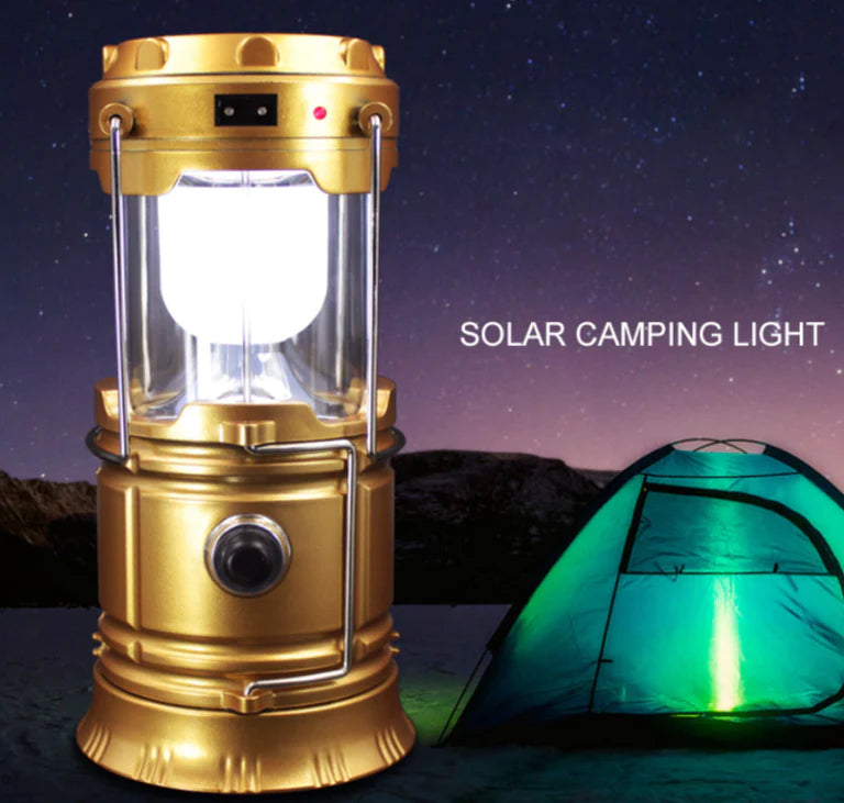 Set 2 x Lampa solara reincarcabila, camping, Power Bank pentru a va incarca telefonul
