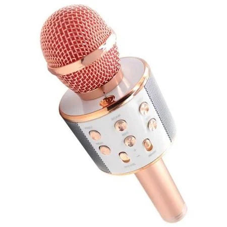 Microfon karaoke fara fir, acumulator incorporat. Compatibil iOS si android, tablete iPad si PC, bluetooth