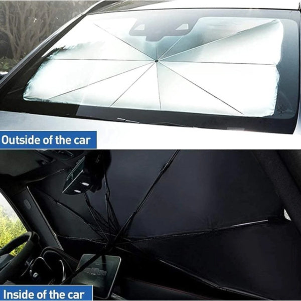 Set 2 x Parasolar pliabil pentru masina, în forma de umbrela