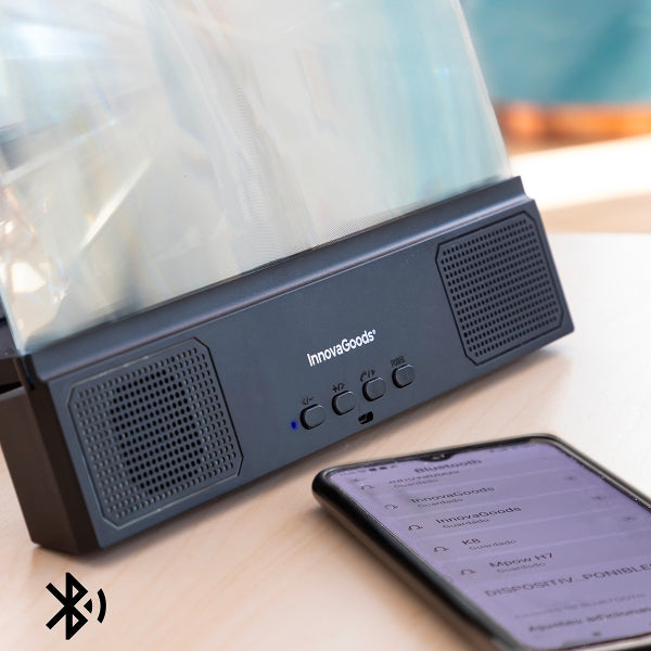 Amplificator pliabil pentru ecran telefon cu boxe bluetooth integrate